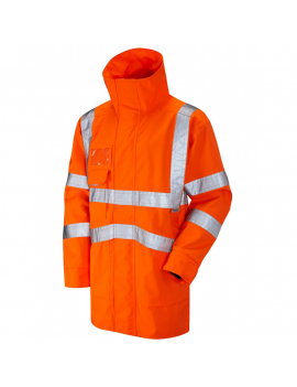 Leo Workwear - A04 Clovelly Class 3 Breathable Executive Anorak - Orange - 2020ppe