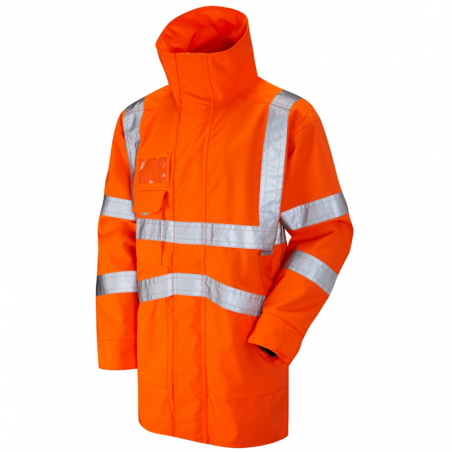 Leo Workwear - A04 Clovelly Class 3 Breathable Executive Anorak - Orange - 2020ppe