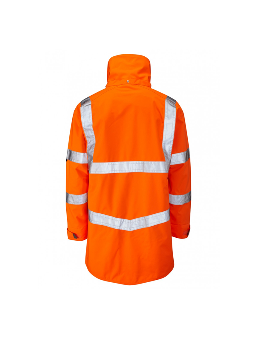 Leo Workwear - A04 Clovelly Class 3 Breathable Executive Anorak - Orange - 2020ppe