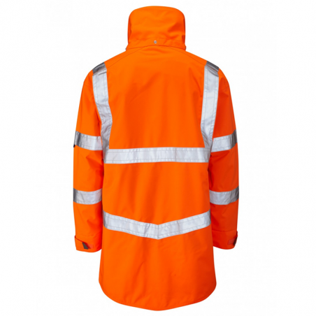 Leo Workwear - A04 Clovelly Class 3 Breathable Executive Anorak - Orange - 2020ppe
