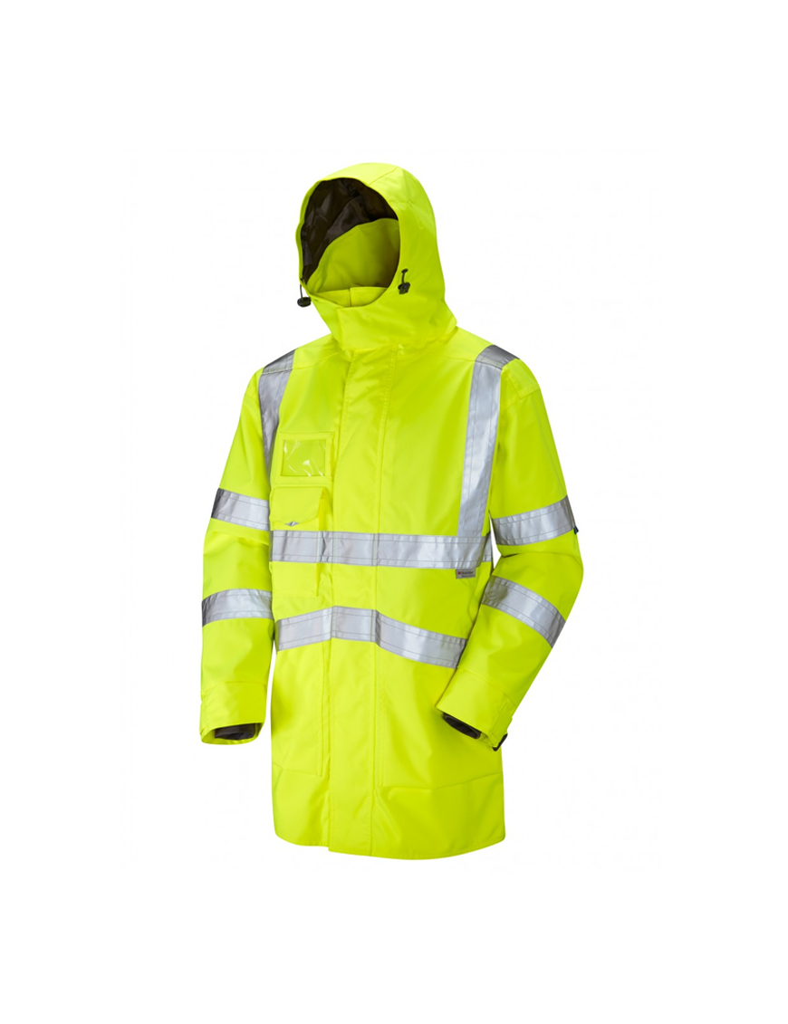 Leo Workwear - A04 Clovelly Class 3 Breathable Executive Anorak - Yellow - 2020ppe