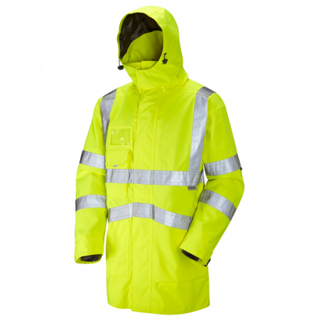 Leo Workwear - A04 Clovelly Class 3 Breathable Executive Anorak - Yellow - 2020ppe