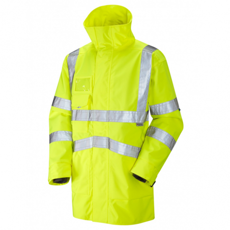 Leo Workwear - A04 Clovelly Class 3 Breathable Executive Anorak - Yellow - 2020ppe