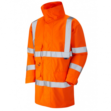 Leo Workwear - A06 Torridge Class 3 Breathable Lightweight Anorak - Orange - 2020ppe