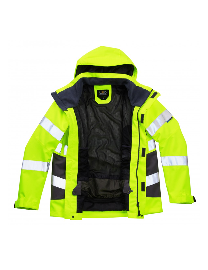 Leo- J04 Exmoor Class 3 Breathable Jacket - Yellow REDUCED TO CLEAR