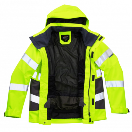 Leo Workwear - J04 Exmoor Class 3 Breathable Jacket - Yellow - 2020ppe