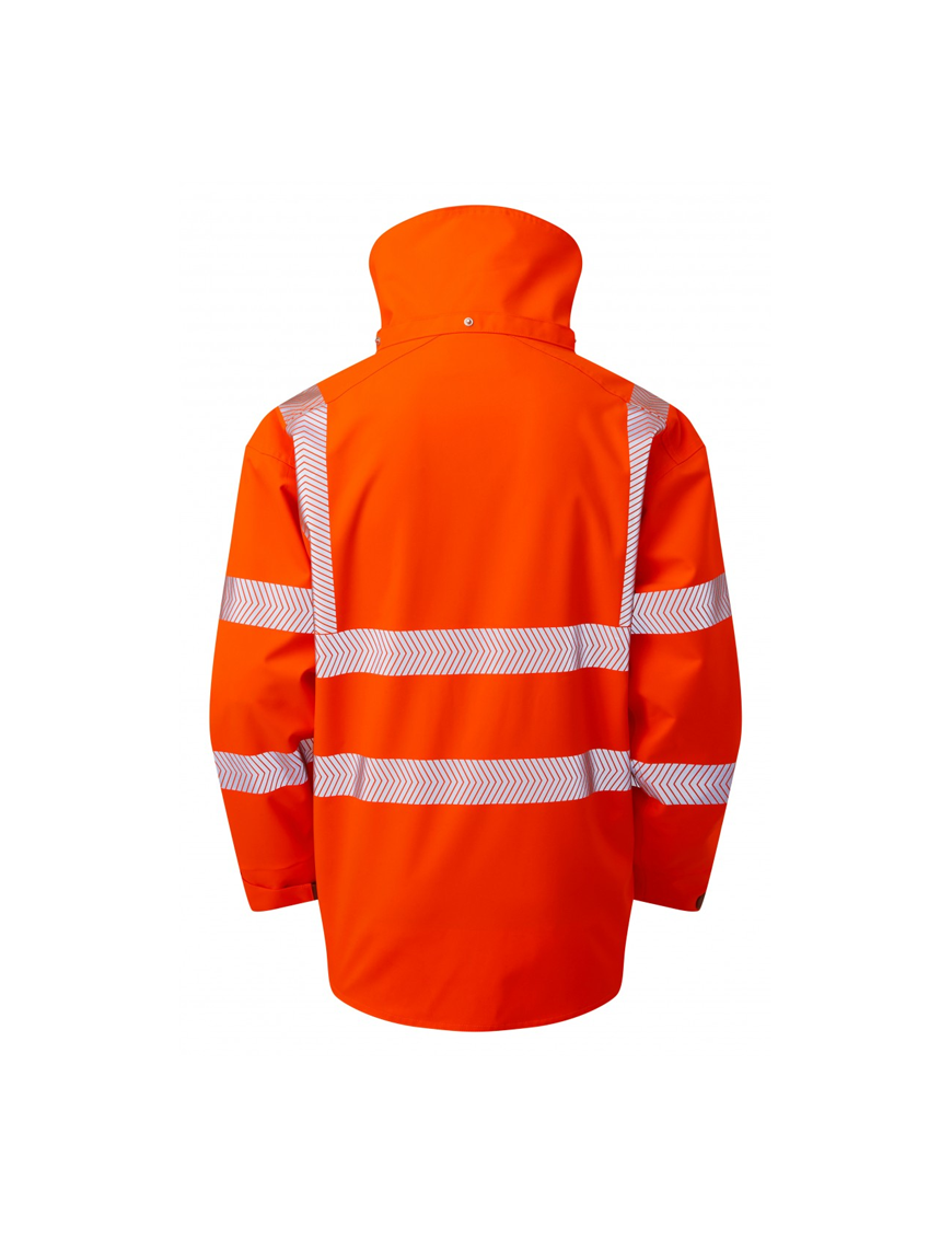 Leo Workwear - J05 Dartmoor Class 3 EcoViz 10K Breathable Bomber Jacket - Orange - 2020ppe