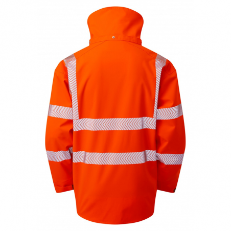 Leo Workwear - J05 Dartmoor Class 3 EcoViz 10K Breathable Bomber Jacket - Orange - 2020ppe