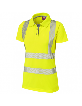 Leo Workwear - PL03 Pippacott Class 2 Coolviz Ultra Women's Polo Shirt - Yellow - 2020ppe