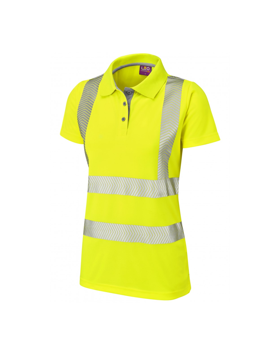 Leo Workwear - PL03 Pippacott Class 2 Coolviz Ultra Women's Polo Shirt ...