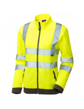 Leo Workwear - SSL03 Hollicombe Class 2 Women's Zipped Sweatshirt - Yellow - 2020ppe