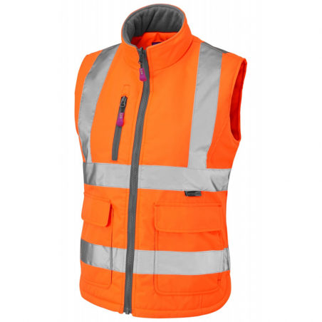 Leo Workwear - BWL01 Sandymere Class 1 Women's Bodywarmer - Orange - 2020ppe