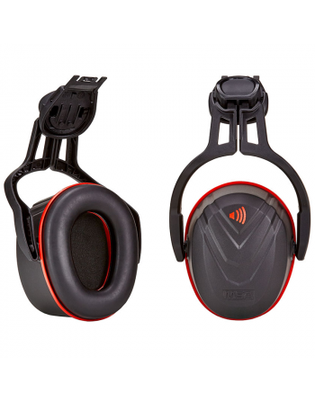 MSA - V-Gard Mounted Ear Defender - Red - REDUCED TO CLEAR