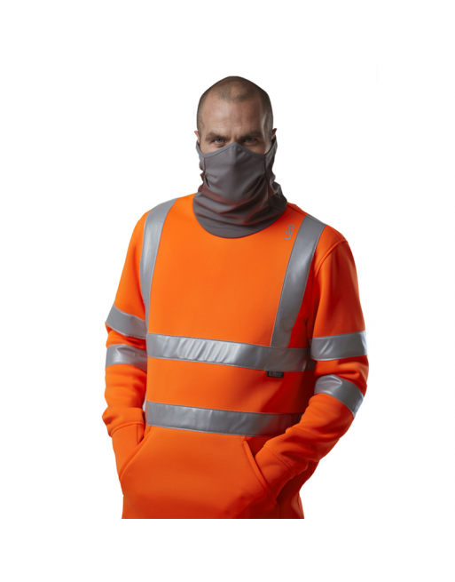 Leo Workwear - SS06 COMBESGATE Snood Sweatshirt - Orange - 2020ppe