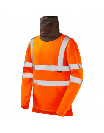 Leo Workwear - SS06 COMBESGATE Snood Sweatshirt - Orange - 2020ppe
