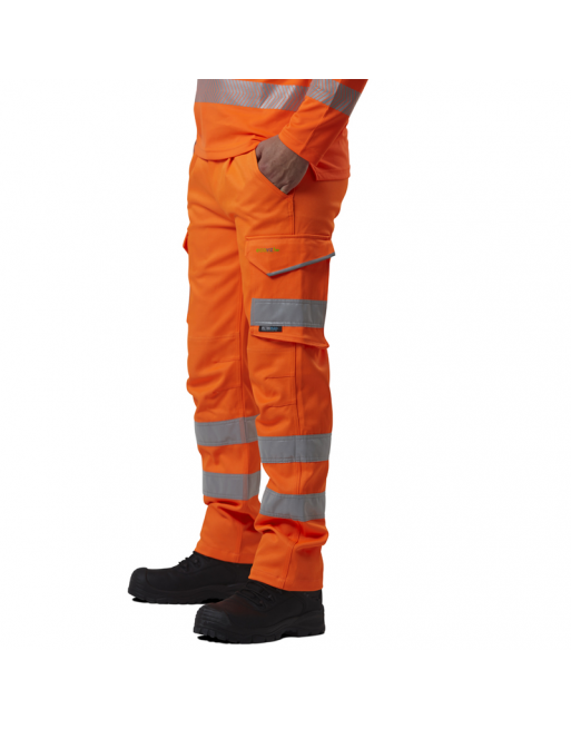 Leo Workwear - CT04 Kingford Cargo Stretch Trousers - Orange - 2020ppe