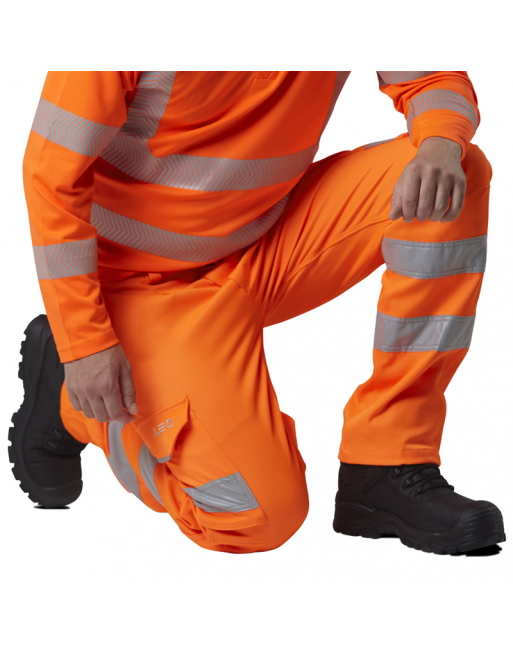 Leo Workwear - CT04 Kingford Cargo Stretch Trousers - Orange - 2020ppe