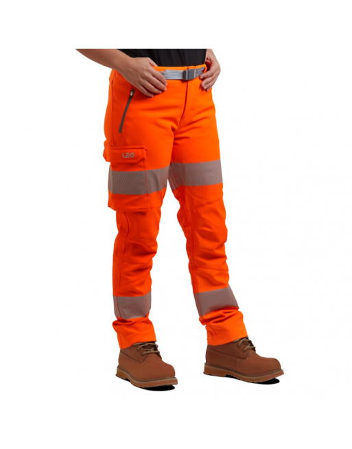 Leo Workwear - WTL01 Starcross Class 2 Women's Stretch Work Trousers - Orange - 2020ppe