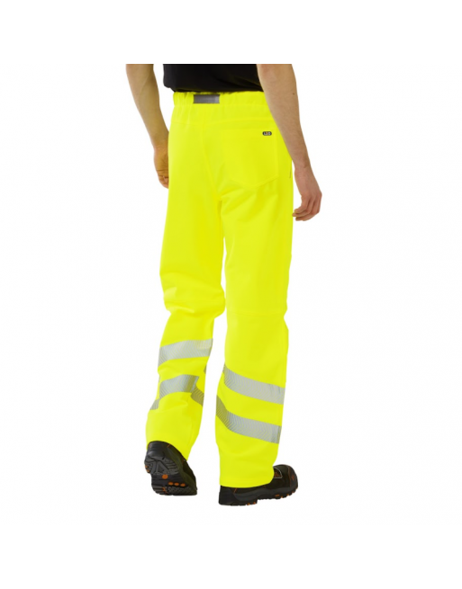 Leo Workwear - WT01 Class 1 Landcross Stretch Work Trousers - Yellow - 2020ppe