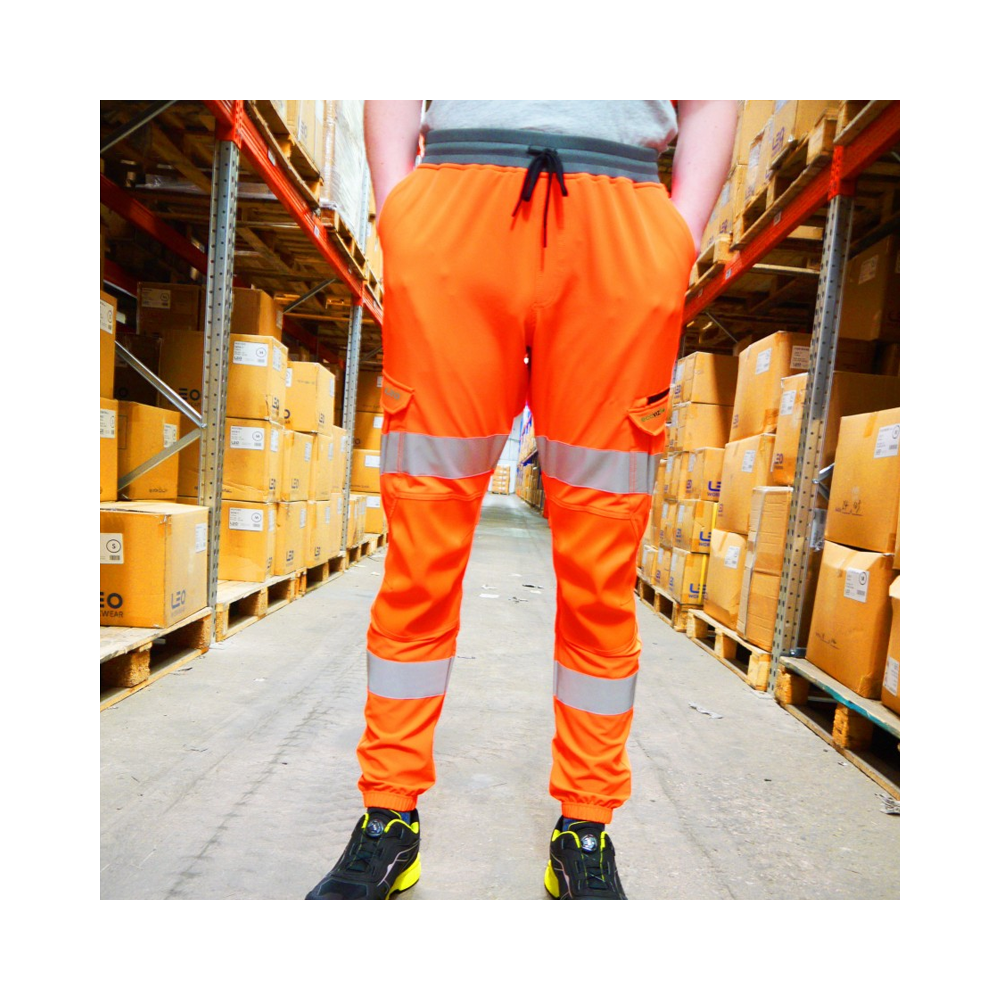 Leo Workwear - JT01 Hawkridge CLass 1 Jog Trousers - Orange - 2020ppe