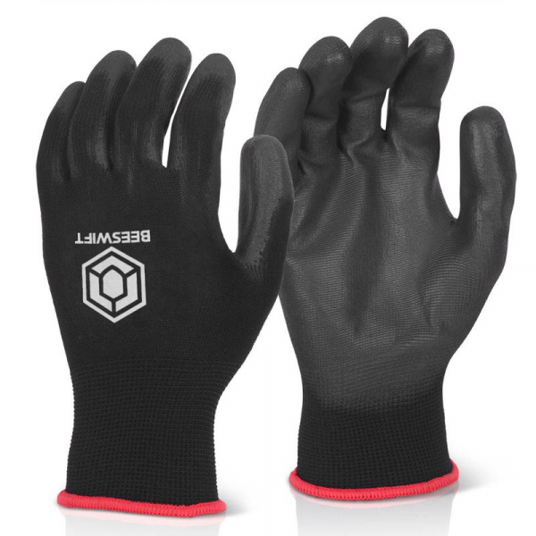 Beeswift PU Coated Glove Black Pack of 10 EC9BL