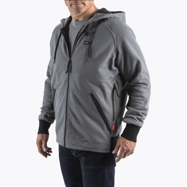 Milwaukee Heated Hoodie | Milwaukee M12 Heated Hoodie - Grey/Black 2