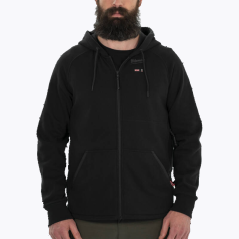 Model wearing heated hoodie front