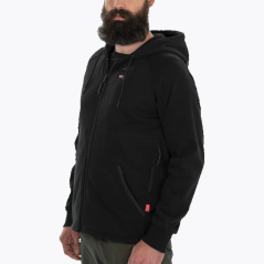 Model wearing heated hoodie Front left