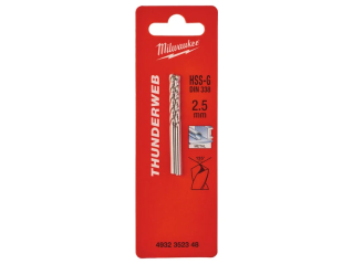 Milwaukee Metal Drill HSS-G ThunderWeb D338 2.5mm-2 Package 4932352348