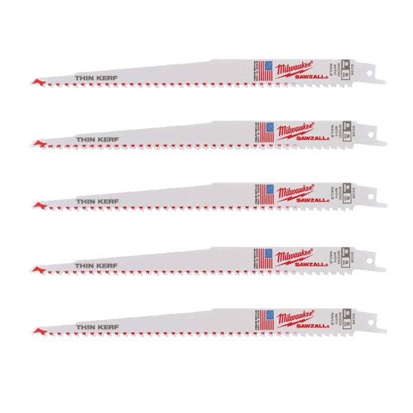 Milwaukee Sawzall Blade For Reciprocating Saws 230mm x 5tpi 5 pack 48005036