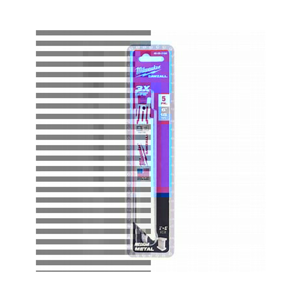 Milwaukee Sawzall Blade For Reciprocating Saws 150mmx18tpi 5 pack 48005184