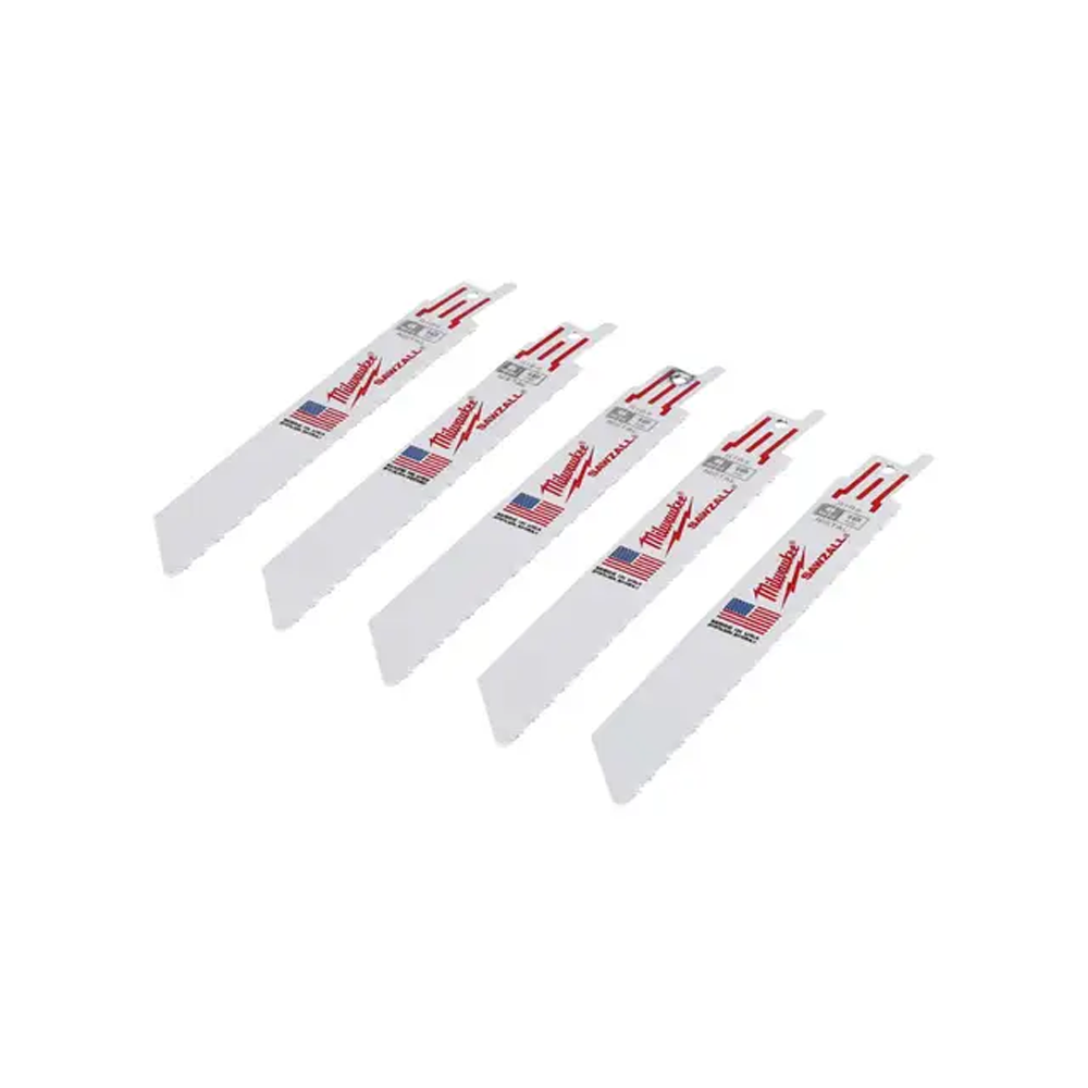 Milwaukee Sawzall Blade For Reciprocating Saws 150mmx18tpi 5 pack 48005184