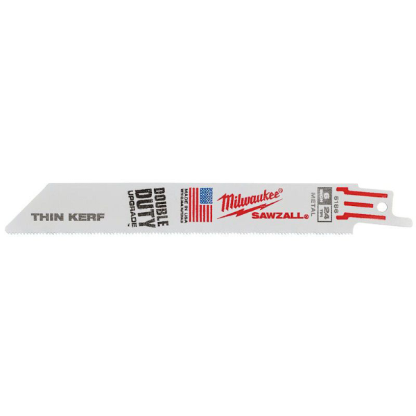 Milwaukee Sawzall Blade For Reciprocating Saws 150mm x 25tpi 5 pack 48475186