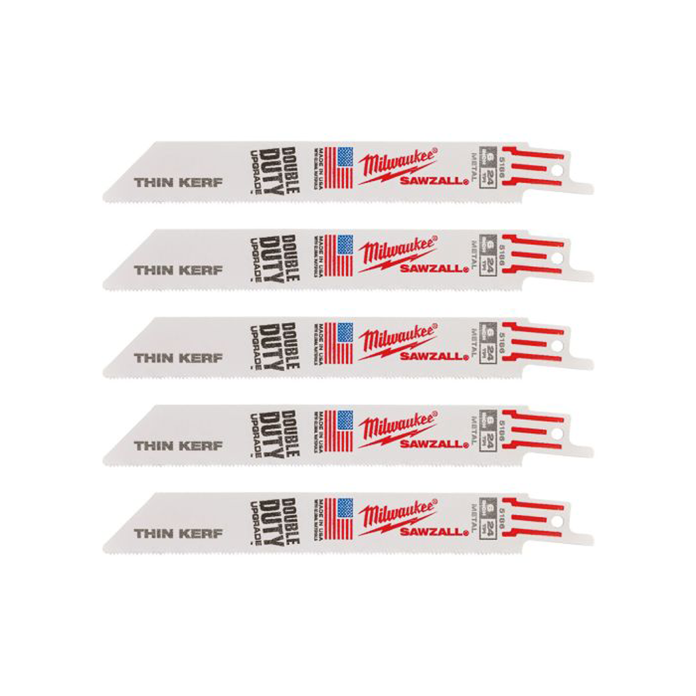 Milwaukee Sawzall Blade For Reciprocating Saws 150mm x 25tpi 5 pack 48475186
