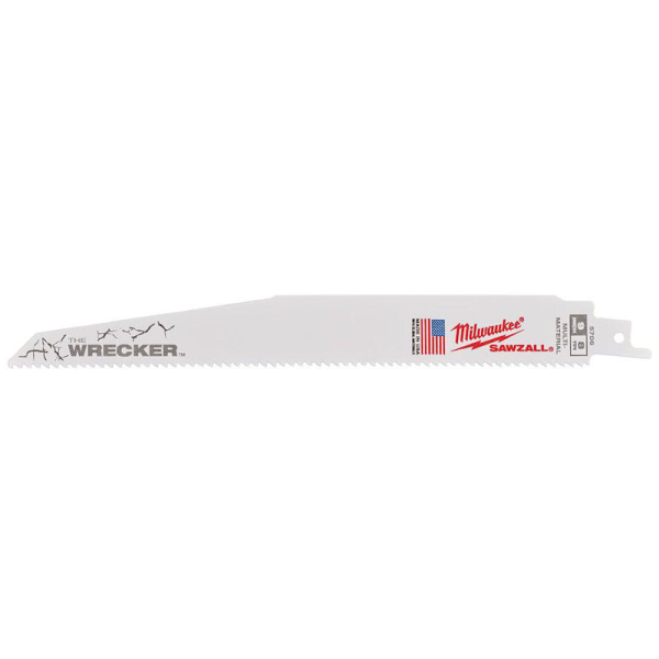 Milwaukee Sawzall Blade For Reciprocating Saws WRECKER 230mm x7/11 5 pack 48005706 2