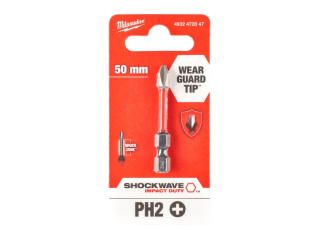 Milwaukee Screwdriver SHOCKWAVE™ Bits PH2 50mm-1pc 4932472047
