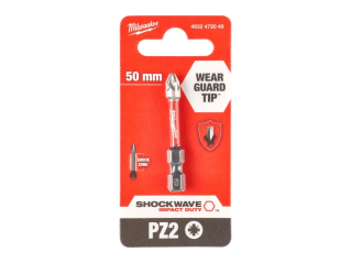 Milwaukee Screwdriver SHOCKWAVE™ Bits PZ2 50mm-1pc  4932472049 Milwaukee Screwdriver SHOCKWAVE™ Bits PZ2 50mm-1pc  4932472049