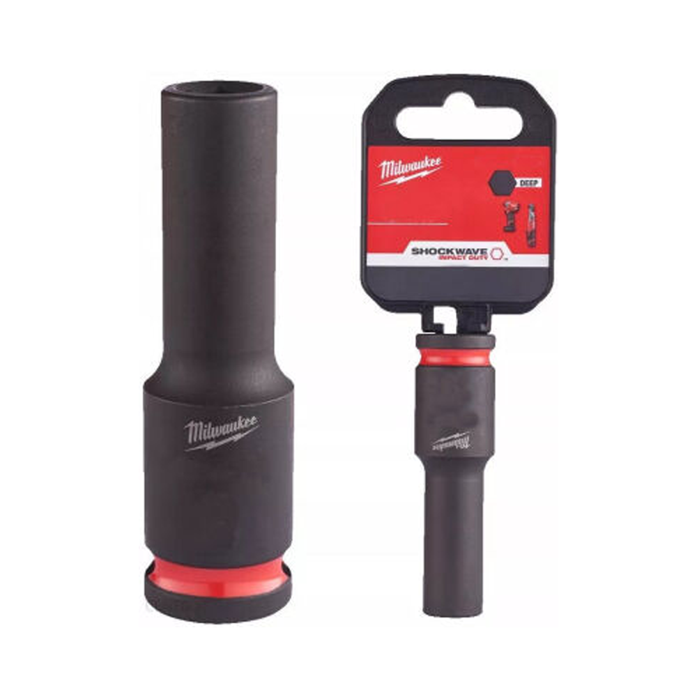 Milwaukee  Hex SHOCKWAVE™ socket 1/2" deep impact 8mm-1pc 4932480326