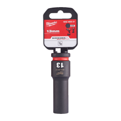 Milwaukee  Hex SHOCKWAVE™ socket 1/2" deep impact 13mm-1pc 4932480331