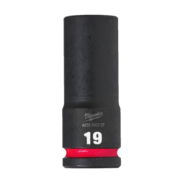 Milwaukee  Hex SHOCKWAVE™ socket 1/2" deep impact 19mm-1pc 4932480337
