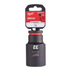 Milwaukee  Hex SHOCKWAVE™ socket 1/2" deep impact 32mm-1pc 4932480349