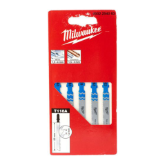 Milwaukee Jigsaw Blade 55mm x 1.2mm T118A - 5pc 4932254063