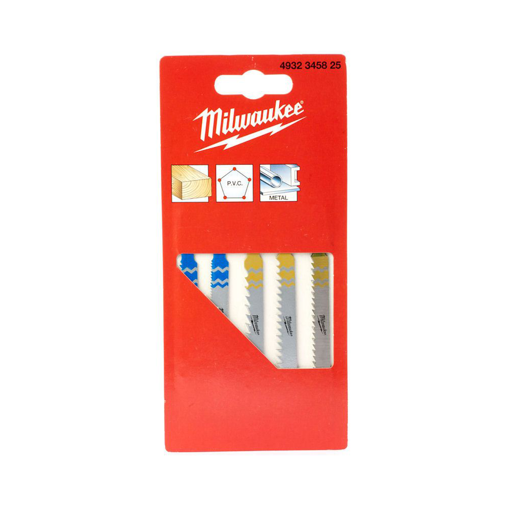 Milwaukee Jigsaw Blade Wood and Metal Set 1 - 5pc 4932345825