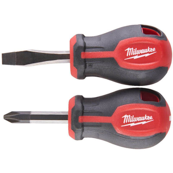 Milwaukee 2 Piece Tri-Lobe Stubby Screwdriver Set 4932471810 Milwaukee 2 Piece Tri-Lobe Stubby Screwdriver Set 4932471810