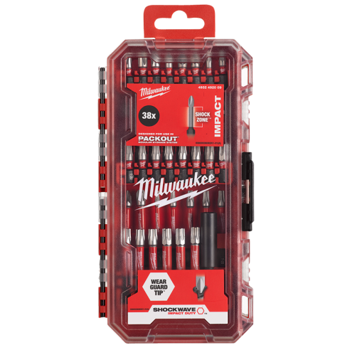 Milwaukee 38 Piece SHOCKWAVE Impact Duty Bit Set 4932492009