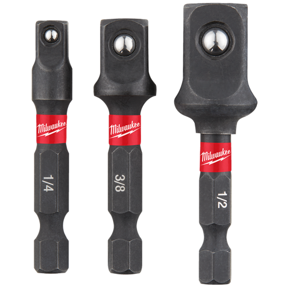 Milwaukee 3 piece SHOCKWAVE Impact Duty Adaptor Set 4932479228
