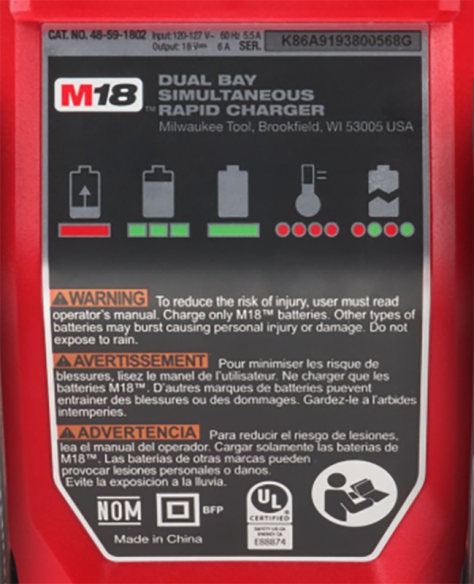 Milwaukee M18™DFC  Dual Bay Rapid Charger 4932472074