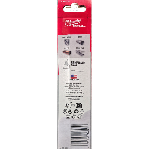 Milwaukee Sawzall Blade For Reciprocating Saws 150mm x 25tpi 5 pack 48475186