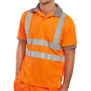 Short Sleeve Hi-vis Polo Shirt Orange