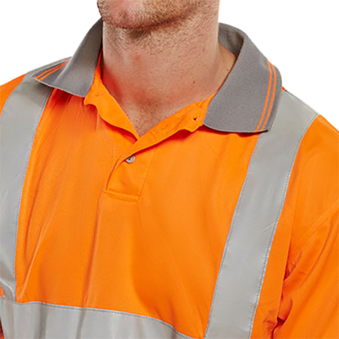Short Sleeve Hi-vis Polo Shirt Orange